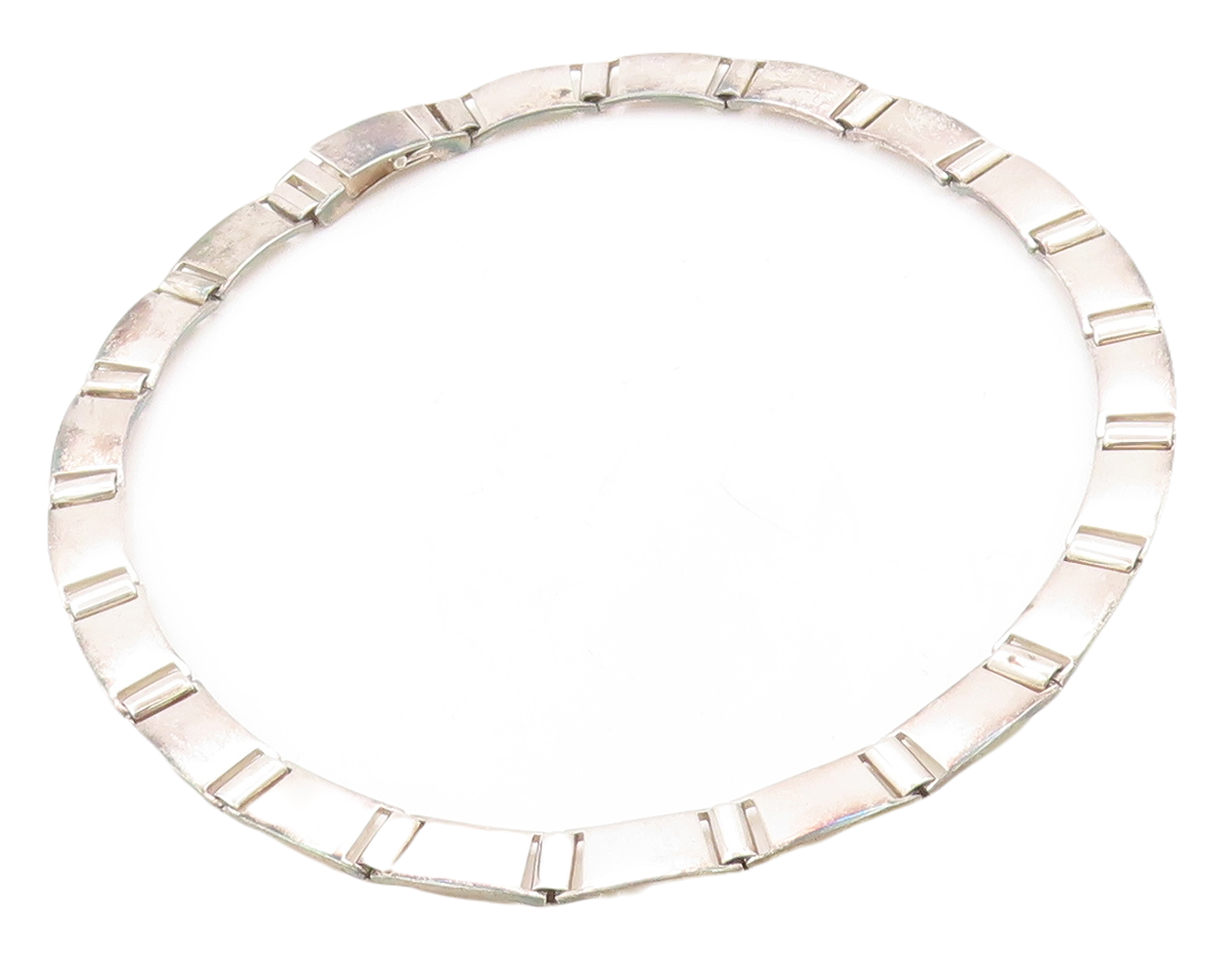 925 Sterling Silver Vintage Necklace LONDON LINKS solid Rectangle Links  NE4416