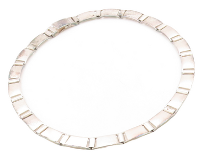 925 Sterling Silver Vintage Necklace LONDON LINKS solid Rectangle Links  NE4416