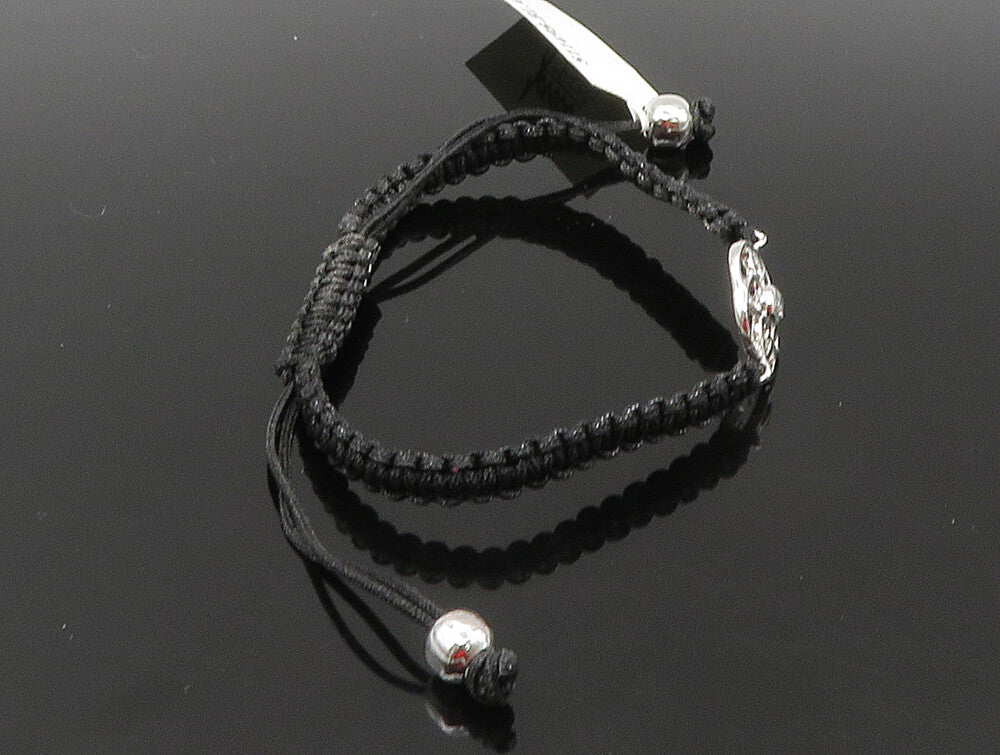 925 Silver  Cubic Zirconia Floral Adjustable Friendship Bracelet  BT1076
