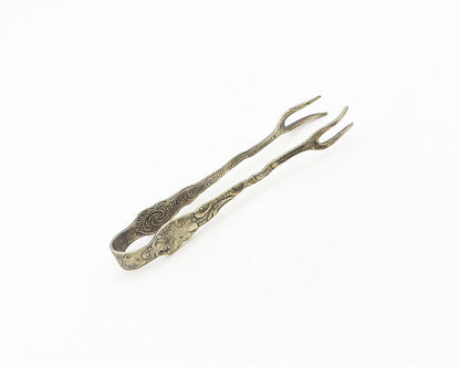 SWEDEN 925 Sterling Silver  Vintage Woman In Dress Dark Tone Tongs  TR2452