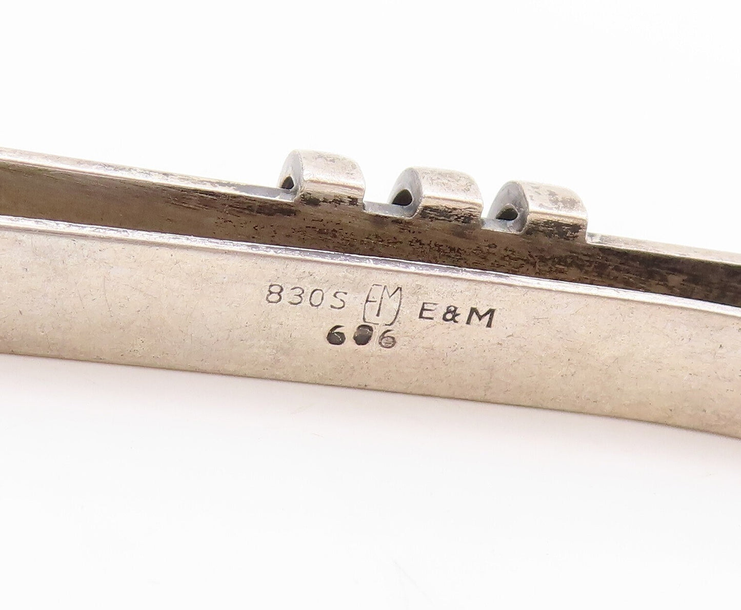 925 Sterling Silver Vintage Tie Clip EILER MARLOE DENMARK Solid Design  TR3787