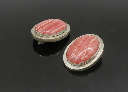 CELIA SEBIRI 925 Silver Vintage Rhodochrosite Heavy Clip On Earrings EG11429