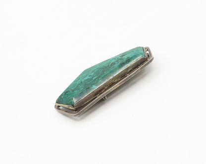 ISRAEL 925 Sterling Silver  Vintage Eilat Stone Smooth Brooch Pin  BP6917