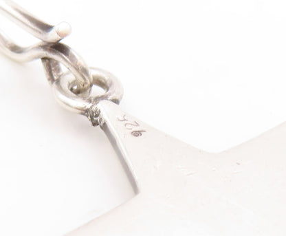 925 Sterling Silver Vintage Pendant Solid Enameled Cutout Star  PT23807