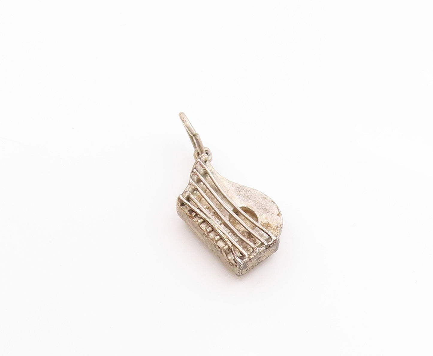 925 Sterling Silver Vintage Petite String Instrument Pendant  PT18725