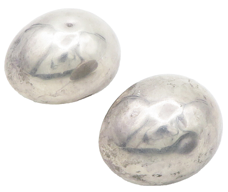 BAYANIHAN 925 Silver & 14K GOLD  Vintage Hollow Dome Drop Earrings  EG7930