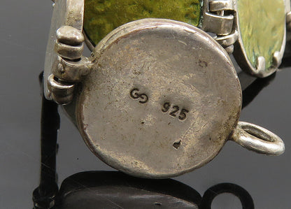 DESIGNER 925 Sterling Silver Vintage Textured Round Link Chain Bracelet BT8136