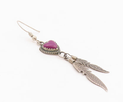 925 Sterling Silver Vintage Earrings NAVAJO ZUNI Gemstone Single Lot  EG14288