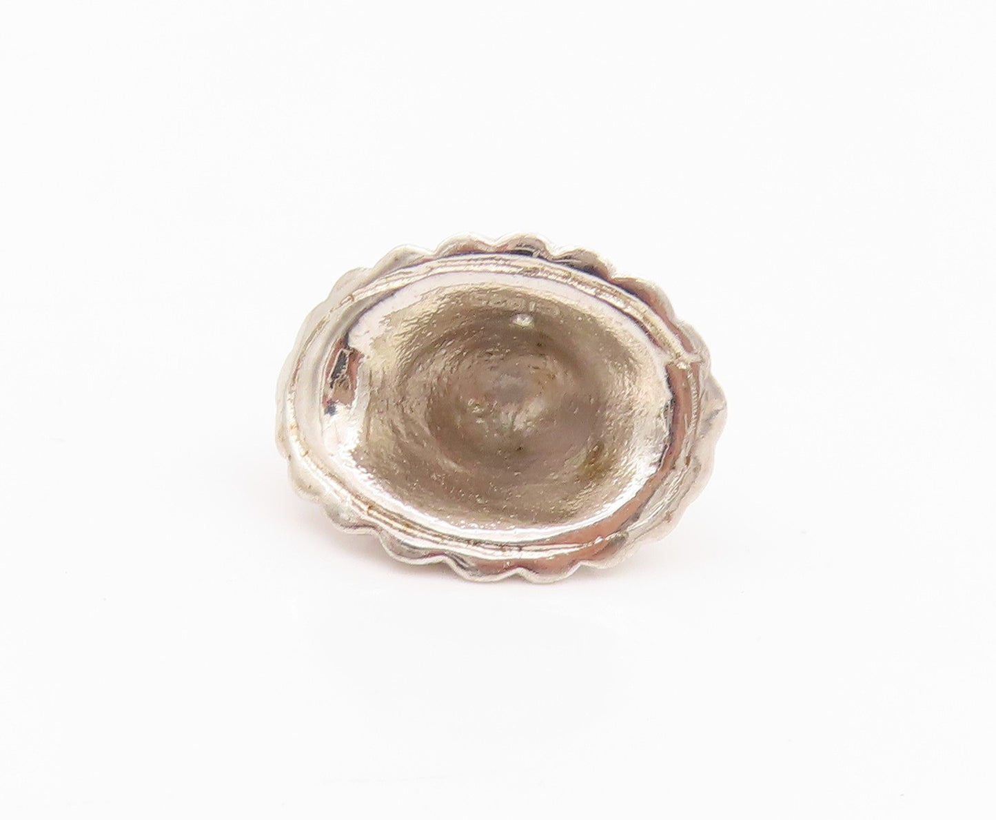 925 Sterling Silver Vintage Pendant Designer CZ Enameled Lady Hat Charm  PT24277