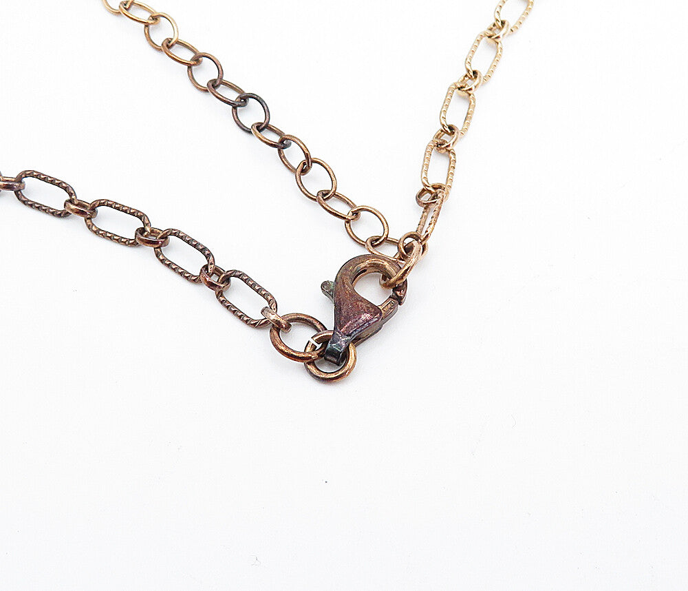 925 Silver  Vintage Pearls Amethyst & Quartz Floral Chain Necklace  NE1017