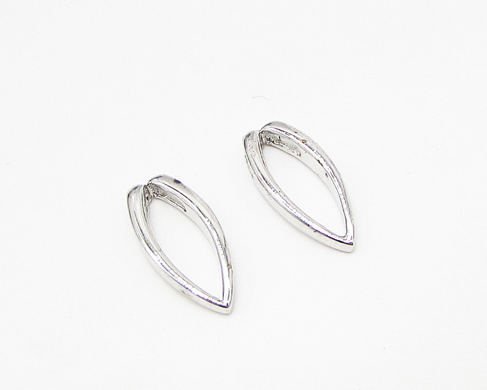 925 Sterling Silver  Lot of 2 Smooth Oval Slider Pendant  PT1939