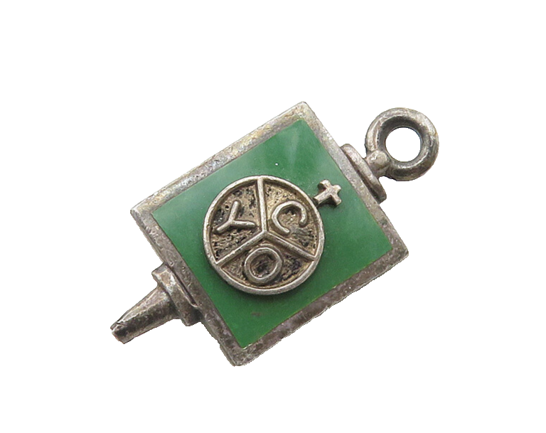 D.G. ELSEN 925 Sterling Silver  Vintage Enamel Cross Detail Brooch Pin  BP7528