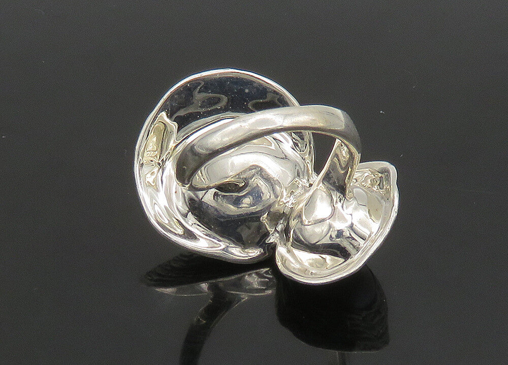 HAGIT GORALI ISRAEL 925 Silver  Vintage Shiny Pearls Band Ring Sz 7.5  RG23523