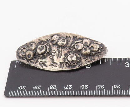 925 Sterling Silver Vintage Brooch Pin Antique Brutalist Abstract Design BP12314