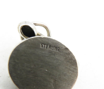 925 Sterling Silver  Vintage Old Fashioned Telephone Motif Pendant  PT6384