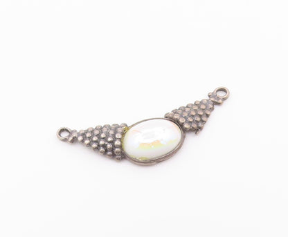 925 Silver  Vintage Oval Center With Grape Cluster Wings Pendant  PT20935