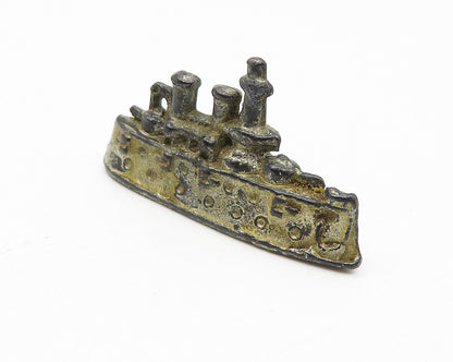 925 Sterling Silver  Vintage Petite Oxidized Ship Motif Table Trinket  TR1821