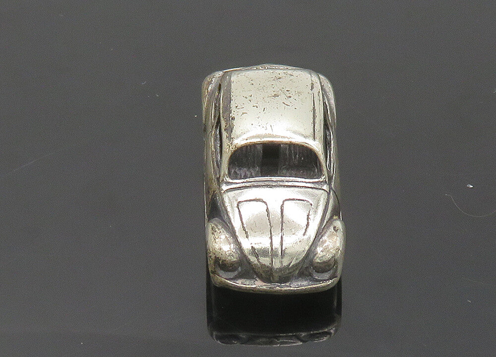 925 Sterling Silver  Vintage Dark Tone Shiny Buggy Toy Car Trinket  TR2802
