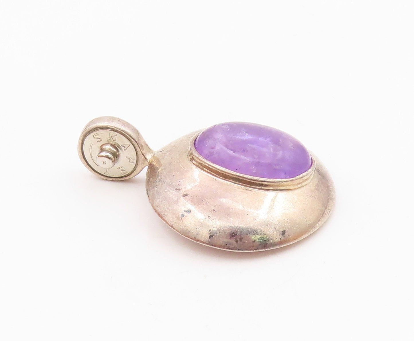 ESPO SIG 925 Sterling Silver  Vintage Cabochon Cut Amethyst Pendant  PT18155