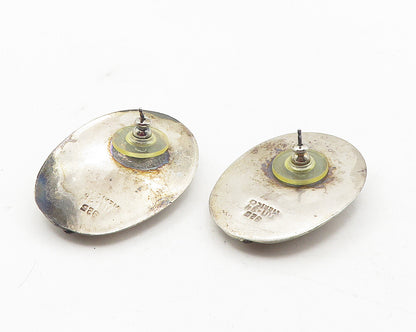 MEXICO 925 Sterling Silver  Vintage Rope Twist Hollow Drop Earrings  EG6124