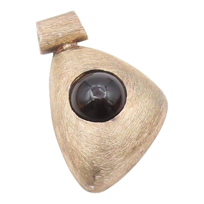 925 Silver  Vintage Triangular Scratch Finish Black Onyx Pendant  PT20431