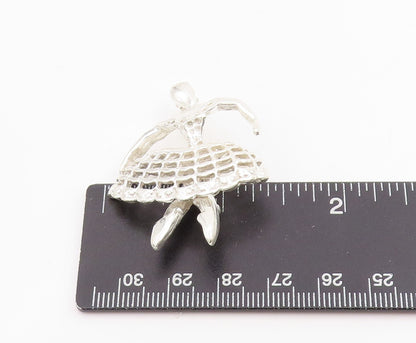 925 Sterling Silver Vintage Brooch Graceful Ballerina Ballet Dancer Pin  BP11978