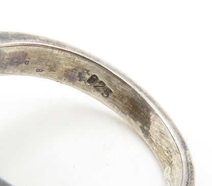 925 Sterling Silver  Vintage Golden Pearl Swirl Vine Band Ring Sz 7  RG15508