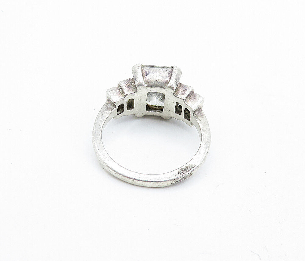 MONET 925 Silver  Vintage Cubic Zirconia Graduated Band Ring Sz 6.5  RG6422