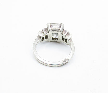 MONET 925 Silver  Vintage Cubic Zirconia Graduated Band Ring Sz 6.5  RG6422