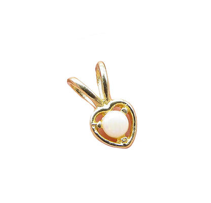 Gold Over 925 Sterling Silver Fire Opal Love Heart Slider Pendant PT1179