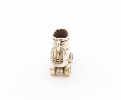 925 Sterling Silver Vintage Pendant Skating Shoe With Wheels Charm  PT24114