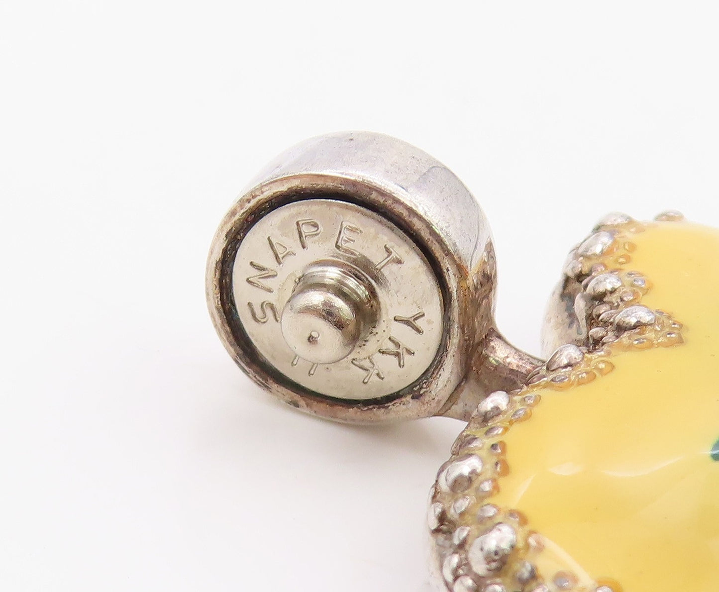 ESPO SIG 925 Silver  Vintage Enamel Floral Art Love Heart Pendant  PT17496