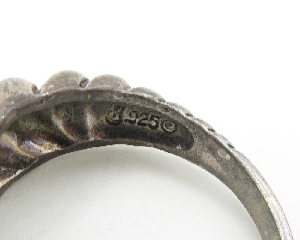 CAROLYN POLLACK RELIOS 925 Silver  Vintage Twist Dome Band Ring Sz 8  RG18166