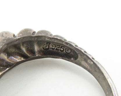 CAROLYN POLLACK RELIOS 925 Silver  Vintage Twist Dome Band Ring Sz 8  RG18166
