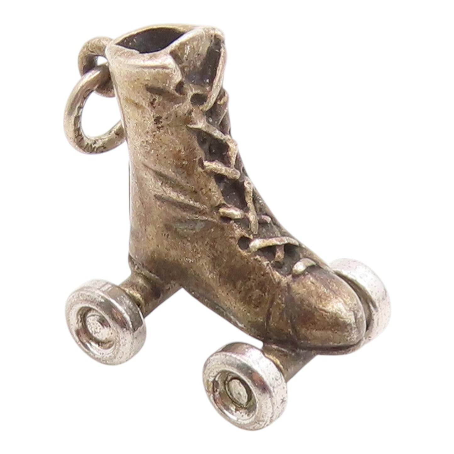 925 Sterling Silver Vintage Pendant Miniature Roller Skate Figurine  PT26122