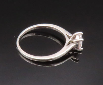 925 Sterling Silver  Vintage Minimalist Cubic Zirconia Ring Sz 8.5  RG25080