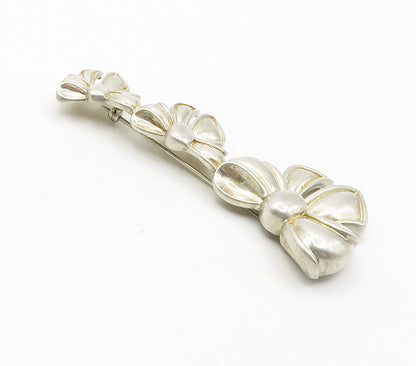 CHARLES KRYPELL 925  Silver  Vintage Bow Tied Ribbons Brooch Pin  BP5999