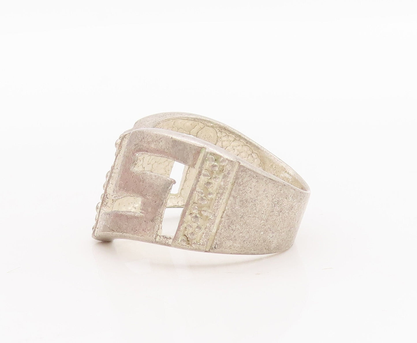 925 Sterling Silver Vintage Ring DAVID SIGAL Designer L Cutout  Sz 7 RG28992