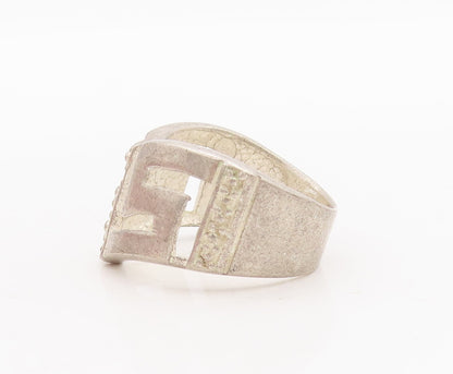 925 Sterling Silver Vintage Ring DAVID SIGAL Designer L Cutout  Sz 7 RG28992