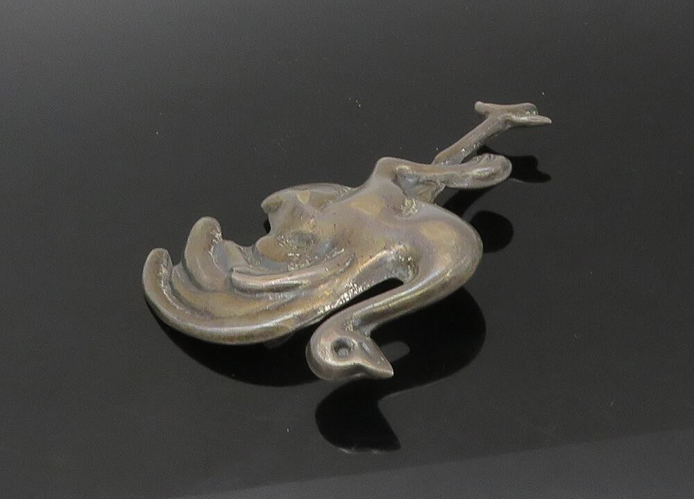 MEXICO 925 Sterling Silver  Vintage Antique Flamingo Motif Brooch Pin  BP8813