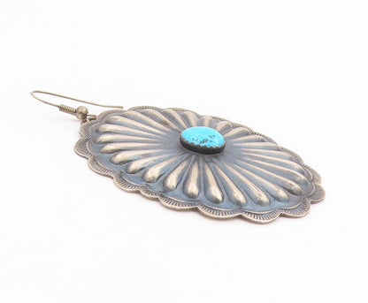 925 Sterling Silver Vintage Earrings NAVAJO ZUNI Gemstone Single Lot EG14306