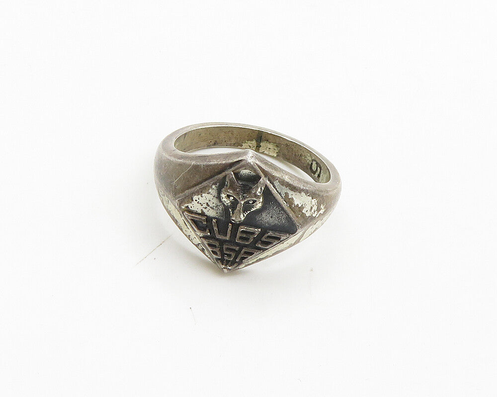 925 Sterling Silver Vintage Antique Boy Scouts Of America Ring Sz 5.5  RG19378