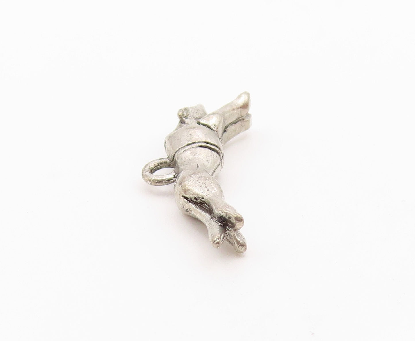 925 Sterling Silver  Vintage Shiny Running Jaguar Animal Pendant  PT20002