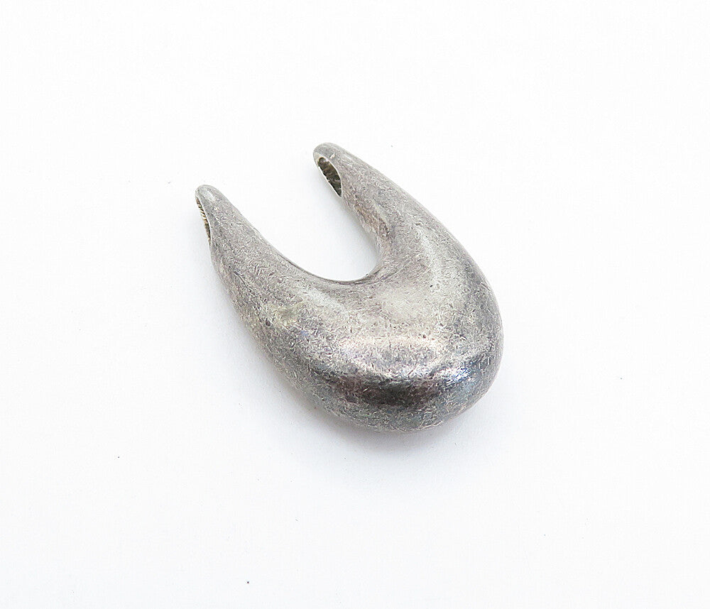 SPAIN 925 Sterling Silver  Vintage Dark Tone UShaped Slide Pendant  PT4347