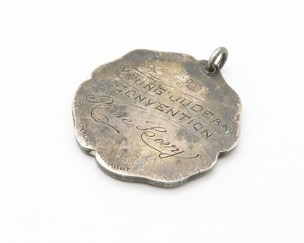 925 Silver  Vintage Antique 1917 Young Judean Convention Pendant  PT11227