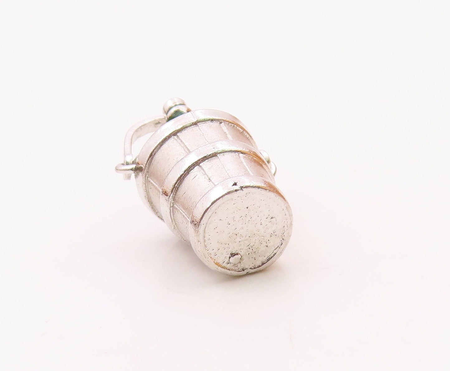 925 Silver  Vintage Champagne In Cubic Zirconia Ice Bucket Pendant  PT20170