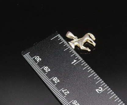 925 Sterling Silver Vintage Minimalist Donkey Burro Charm Pendant PT21630