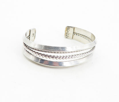 OP ZUNI 925 Sterling Silver  Vintage Shiny Open Twist Cuff Bracelet  BT3863