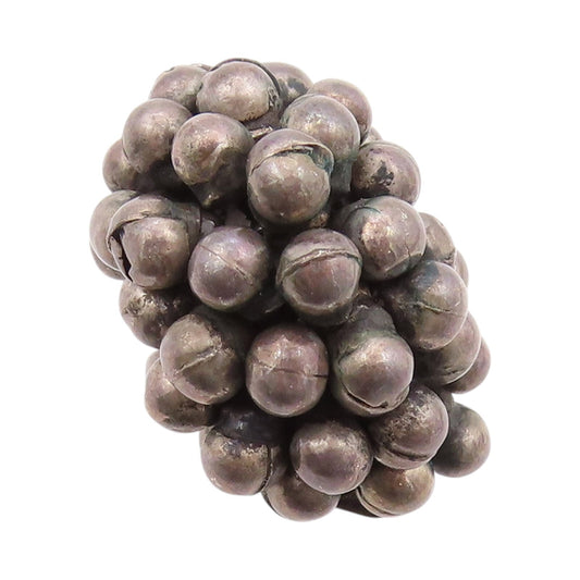 925 Sterling Silver Vintage Ring Antique Dark Tone Bunch Of Grapes Sz 6  RG32012