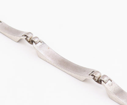 LAMODE 925 Sterling Silver  Vintage Shiny Floral Etched Chain Bracelet  BT8227